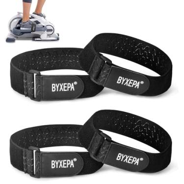 Imagem de Pacote com 4 correias de pedal para exercitador de pernas, correias elásticas ajustáveis para idosos em casa, ajuste universal para peddlers elípticos embaixo da mesa e acessórios esportivos para