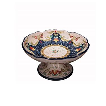 Imagem de Bandejas de cerâmica para fruteiras, suportes de bolo, decoração de mesa de centro para sala de estar, travessas de frutas, tigelas de frutas para lanche de mesa central