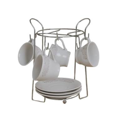 Imagem de Araminas - Suporte Organizador Porta Xícaras e Pires Aço Cromado Prime - Araminas