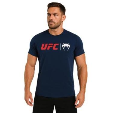 Imagem de Camisa Masculina Ufc Venum Classic Azul Original Academia MMA-Unissex