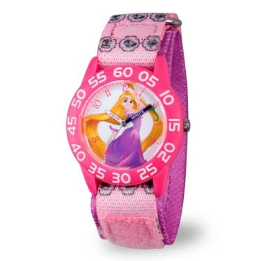 Imagem de Disney Relógio infantil Rapunzel de quartzo plástico e nylon, cor: roxo (modelo: W002967)