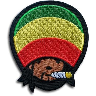Imagem de NeatPatch Reggae Jamaica Boy Bordado Ferro no Patch Oi Ska Pote de Erva Daninha Folha de Maconha Emblema Jaxx Leão de Judá Banda Hip Hop Rasta Rastafari