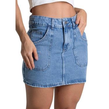 Imagem de Saia Jeans Sawary - 279813 - Azul médio 46-Feminino