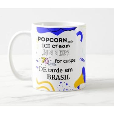 Imagem de Caneca Popcorn Ande Ice Cream Bolsonaro Discurso Em Inglês Mod 1