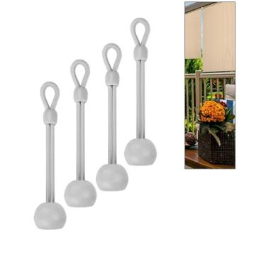 Imagem de IVYSUN Peças de reposição de persiana amarradas, resistência ao clima, compatível com persiana externa Coolaroo, persianas externas (pedra do rio, 4 peças)