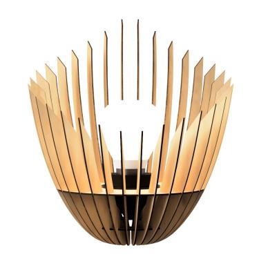 Imagem de Abajur Grande De Chão El Salvador Mdf Luminária Marrom Tamanho 40x45cm