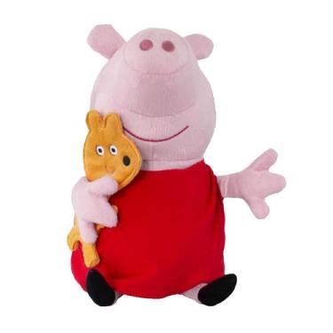 Imagem de Pelúcia Peppa Pig Original 25cm com Ursinho Teddy Sunny Brinquedos