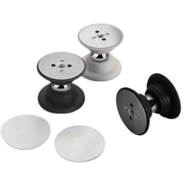 Imagem de Trava Prendedor Batetor Fixador Porta Imã Magnético Adesivo Inox - LOJ