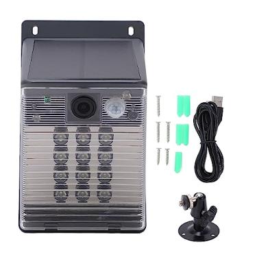 Imagem de Wi -Fi Solar Power Security Câmera IP ao ar livre 1080p IP65 Câmera de vigilância Home PIR à prova d'água com painéis solares e bateria de 5000mAh para segurança e monitoramento