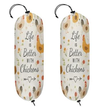 Imagem de Suporte de parede para sacola de mercearia – Armazenamento de saco plástico, organizador de lixo, sacos de compras para amantes de animais de estimação, decoração de cozinha doméstica, presentes para