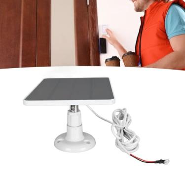Imagem de Carregador de Câmera de Painel Solar 10W Campainha de Vídeo Carregador de Painel Solar IP66 Painel Solar à Prova D'água para Campainha 2K Câmera Campainha 3 Externa (CSP4W-O-W)