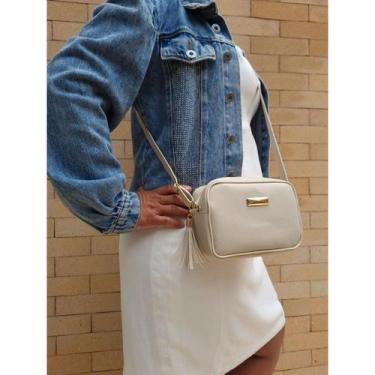Imagem de Lançamento Bolsinha Quadrada Lisa - Trend Bags, Creme, L