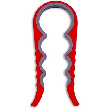 Imagem de ABRIDOR DE TAMPAS POTES DE VIDRO EM CONSERVA GARRAFAS PET ABRE FÁCIL PRÁTICO EM PLÁSTICO BORRACHA