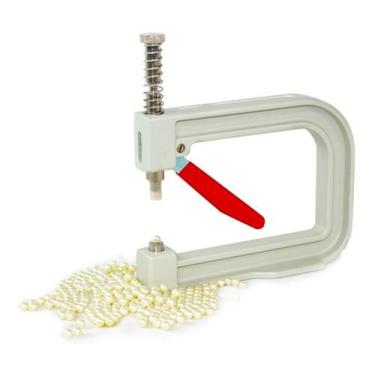 Imagem de Alicate Pregar Aplicar Perolas Rebite + Matrises 4 5 6 E 8mm - Premier