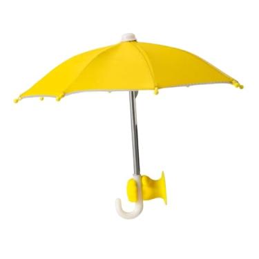Imagem de oshhni Suporte para guarda-chuva de telefone, capa à prova de chuva, viseira solar, ventosa, suporte para fotografia externa, navegação para carro e, Amarelo