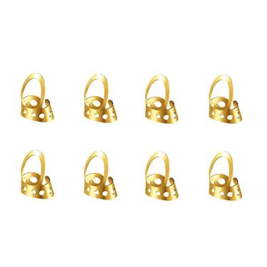Imagem de WALFRONT 8 Pacote de Guitarra Picaretas de Dedo de Metal Plects Ajustáveis ​​Banjio Picks Com Estojo de Plástico Adequado para Guitarras Acústicas ou Elétricas Ukelele