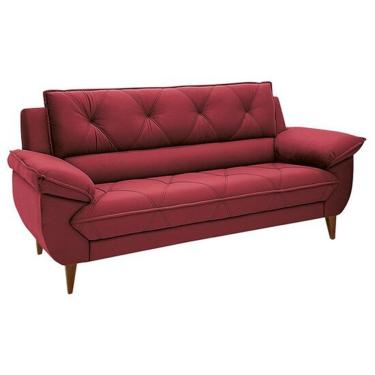 Imagem de Sofá Com 3 Lugares Dezzani Linoforte Vinho