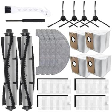 Imagem de Kit de acessórios Q6 Pro para HONITURE Q6 Pro, AIRROBO T10+, peças de substituição de aspirador de pó Neabot N2, 2 escovas principais, 4 escovas laterais, 4 filtros Hepa, 4 esfregões, 4 sacos de pó