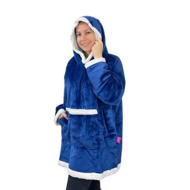 Imagem de Cobertor Com Mangas Adulto Hoodie Oversized Com Capuz Original - Zona 