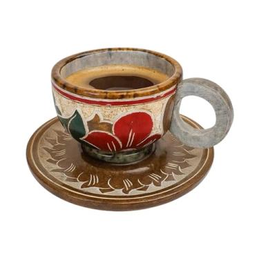 Imagem de Xícara Copo Em Pedra Sabão P/Café 150 ml Mantém Calor Sabor (Colorida)