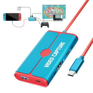 Imagem de Lemorele Placa De Captura Vídeo Para Saída Hdmi 1080P A 60 Hz E Usb-C, Com 5 Gbps 3.0, Pd 100 W, Gravador Streaming Jogos Ao Vivo Windows, Conferência Mac