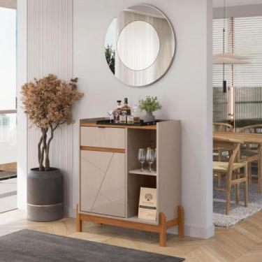 Imagem de Aparador Bar 1 Porta 1 Gaveta Italia Off White Cedro - CASA H