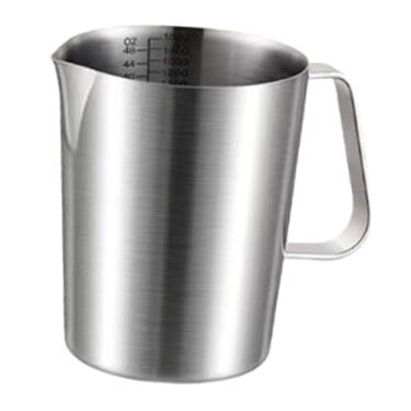 Imagem de Bothyi Jarra para espumar leite de 1000 ml, copo para espumar leite e café, utensílio para café, copo medidor de aço inoxidável para cozinha, cappuccino