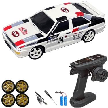 Imagem de Moonzeamus LDRC 2804PRO 1/28 Mini RC Drift Car GTR 2.4GHz 4WD RTR with Gyro and 4PCS Drift Tires Racing Radio Control Cars (White)