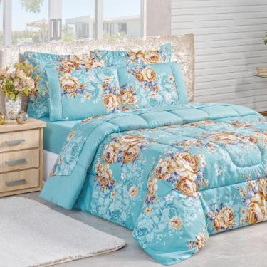 Imagem de Kit Edredom Casal King Naturale  200 Fios 3 Peças Jasmine - Sucadu Enx