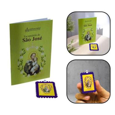 Imagem de Escapulário São José Tecido sem Cordão com Livreto - Instituto Hesed