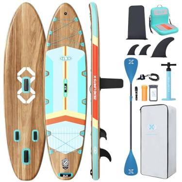 Imagem de ZLX Prancha De Stand Up Paddle Inflável Extra Grande 11'6" Com Assento, Deck Antiderrapante Estável E Acessórios Isup Premium - Mochila Portátil Bomba Atualizada Para Adultos, Todos Os Níveis Habili