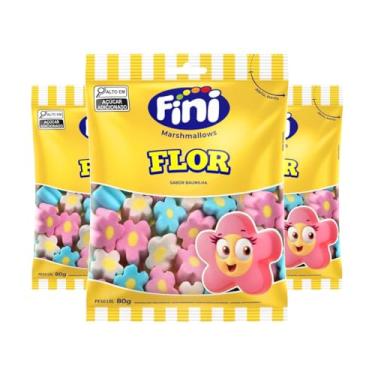 Imagem de Fini Marshmallow Flor 80g 3 Pacotes