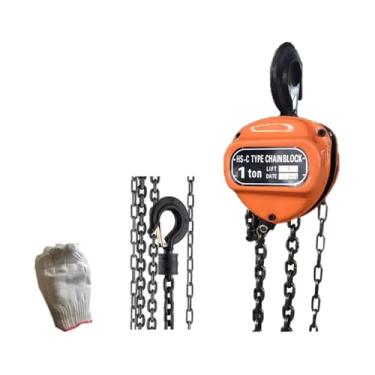 Imagem de FINYQBET Talha Manual 1 Tonelada, Altura máxima de elevação 6 metros - Alta Capacidade de Carga, Material Durável de Aço, Gancho Giratório 360° - Ideal para Construção, Armazéns e Oficinas