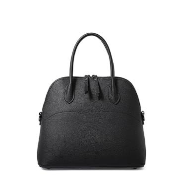 Imagem de Bolsa executiva feminina de couro genuíno com alça de ombro ajustável removível, bolsa de ombro único, bolsa transversal e bolsa de dinheiro com textura de fruta do dragão