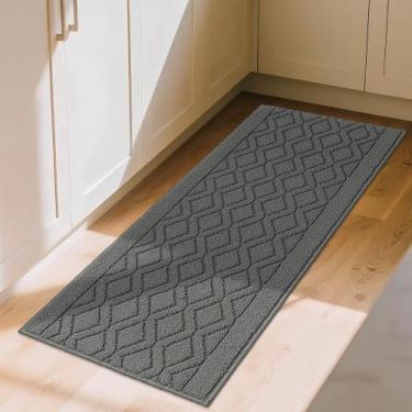 Imagem de Tapetes de cozinha COSY HOMEER Non Slip 50x120cm Polipropileno Cinza