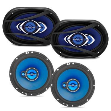 Imagem de Alto Falante Kit Fácil 6x9 Pol + 6 Pol 280w RMS Linha Class Hurricane