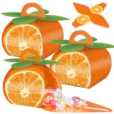 Imagem de TaoBary 36 peças de caixas de lembrancinhas de festa de frutas laranja cítricas de verão caixa de doces 3D mini sacolas de presente para decoração de festa suprimentos para chá de bebê de aniversário