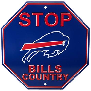 Imagem de Fremont Die Placa NFL Buffalo Bills Team, 30,48 cm x 30,48 cm, placa de parada