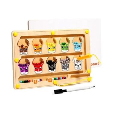 Imagem de Brinquedos Montessori Para Crianças 2 Em 1 Tabuleiro De Desenho De Lab