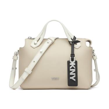 Imagem de DKNY Louisa Bolsa pequena com alças ajustáveis e etiqueta de logotipo, combo cinza-claro