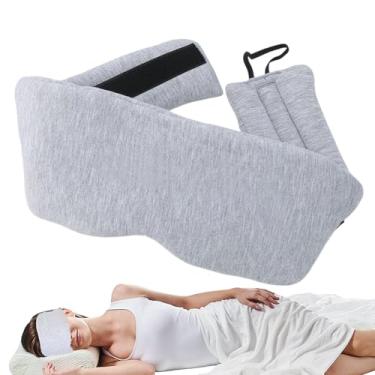 Imagem de Venda Ocular Ponderada, Tapa-Olhos para Dormir, Óculos Grande Macio com Almofada Nasal para Descanso Viagem Noite Dorme de Lado Yoga Mulheres Avião Meditação