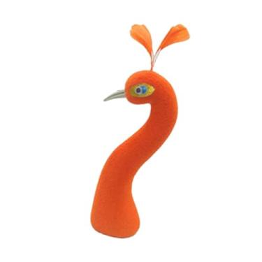 Imagem de Generic Cabeça de pavão modelo ornamento arranjo floral decoração artesanato casamento decoração de carro escultura para arranjo de mesa de noite, Laranja