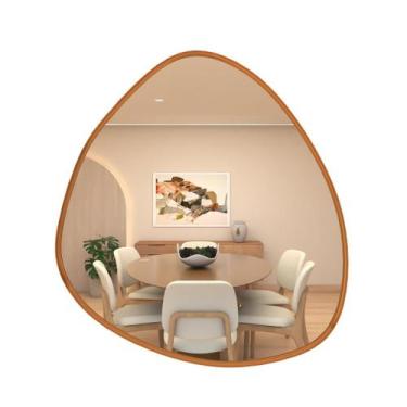 Imagem de Espelho Com Moldura Orgânico 70x60cm Decorativo Quarto Banheiro Sala -