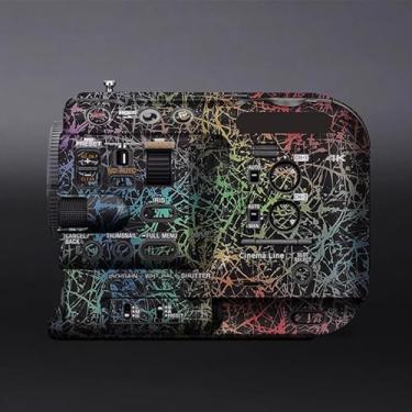 Imagem de Adesivo de capa de câmera para Sony FX6 protetor de câmera película protetora anti-arranhões decoração FX 6 (Splash Rainbow Black)