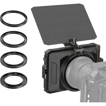 Imagem de SmallRig Mini Matte Box Lite com bandeira superior de fibra de carbono, compatível com lentes de 67 mm/72 mm/77 mm/82 mm para DSLR e câmera mirrorless
