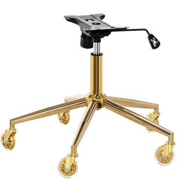 Imagem de Frassie Conjunto de substituição para cadeira de jogos de escritório doméstico com cilindro de suporte de placa inferior, 5 rodas de borracha