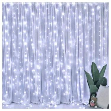 Imagem de Cascata Cortina De Natal 780 LED Luz Branca 8 Funções 5x3m 220V - Gici
