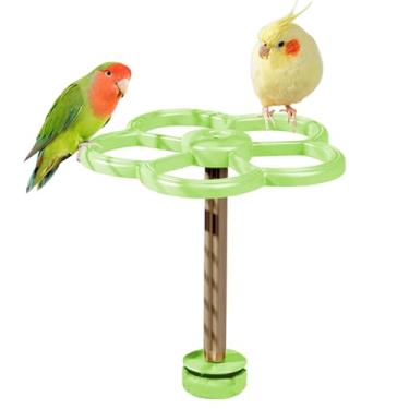 Imagem de Poleiro Para Papagaios,Moinho de para Desgaste de Garras - Suporte Interativo de Brinquedo para Araras, Calopsitas, Periquitos e Agapornis