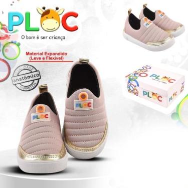 Imagem de Tênis infantil Ploc Street, Nude, Ouro, 29