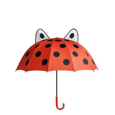 Imagem de Guarda-chuva Infantil Bichinhos Automatico Apito VERMELHO - Voyagem